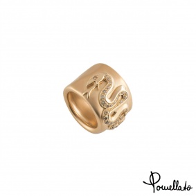 Pomellato 18k Rose Gold Diamond Snake Ring